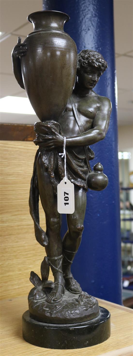 A large French bronze figure, c.1900 height 50cm